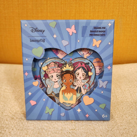 Princess Manga Anime Layered LE Pin Cinderella Tiana Snow White