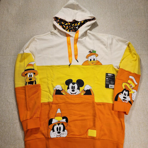 Mickey & Friends Candy Corn Halloween Hoodie Unisex L