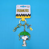 Loungefly Peanuts Snoopy & Woodstock Umbrella Dangling Rainy Day Keychain Charm