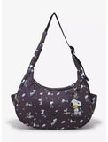 Peanuts Snoopy & Woodstock Icons AOP Nylon Shoulder Bag Purse Charm NEW