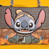 Disney Loungefly Lilo & Stitch Suede Autumn Fall Leaves Crossbody Handbag