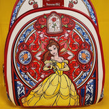 Loungefly Disney Beauty and the Beast Belle Stained Glass Portrait Mini Backpack