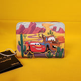Disney Pixar Cars Lightning McQueen and Mater Desert Zip Wallet