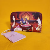 Loungefly Disney Princess Beauty and the Beast Fireplace Scene Zip Wallet