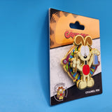 Garfield Odie Cowbell Music Spinning Wheel Enamel Pin Nickelodeon