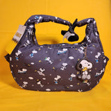Peanuts Snoopy & Woodstock Icons AOP Nylon Shoulder Bag Purse Charm NEW