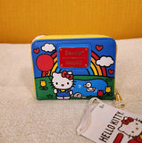 Hello Kitty 50th Anniversary Red Balloon Zip Around Wallet