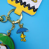 Loungefly Peanuts Snoopy & Woodstock Umbrella Dangling Rainy Day Keychain Charm