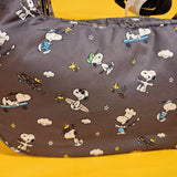 Peanuts Snoopy & Woodstock Icons AOP Nylon Shoulder Bag Purse Charm NEW
