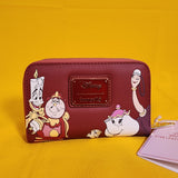 Loungefly Disney Princess Beauty and the Beast Fireplace Scene Zip Wallet