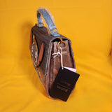 Disney Loungefly Lilo & Stitch Suede Autumn Fall Leaves Crossbody Handbag