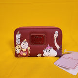 Loungefly Disney Princess Beauty and the Beast Fireplace Scene Zip Wallet