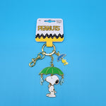 Loungefly Peanuts Snoopy & Woodstock Umbrella Dangling Rainy Day Keychain Charm