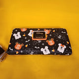 Loungefly Disney Mickey & Minnie Spooky Ghost Candy Corn Halloween Zip Wallet