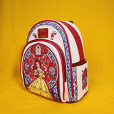Loungefly Disney Beauty and the Beast Belle Stained Glass Portrait Mini Backpack