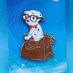 101 Dalmatians Pup w/ Glasses & Bow Tie In Paper Bag Enamel Pin