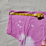 My Melody Pink Splatter Tie Dye Mushroom Hat Womens Boy Friend Fit T Shirt Large