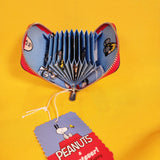 Whatever! Peanuts Snoopy “Happiness Is a Warm Puppy” Denim Accordion Wallet