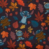 Disney Loungefly Lilo & Stitch Suede Autumn Fall Leaves Crossbody Handbag