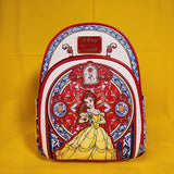Loungefly Disney Beauty and the Beast Belle Stained Glass Portrait Mini Backpack