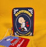 Whatever! Peanuts Snoopy “Happiness Is a Warm Puppy” Denim Accordion Wallet