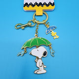 Loungefly Peanuts Snoopy & Woodstock Umbrella Dangling Rainy Day Keychain Charm
