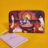 Loungefly Disney Princess Beauty and the Beast Fireplace Scene Zip Wallet