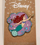 Little Mermaid Ariel Swimming Shell Frame Enamel Pin