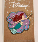 Little Mermaid Ariel Swimming Shell Frame Enamel Pin