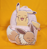 Pokémon Cafe Pikachu & Eevee Pink Dessert Mini Backpack