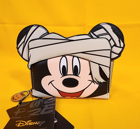 Mickey Mouse Mummy Costume Halloween Cosplay Zip Around Wallet