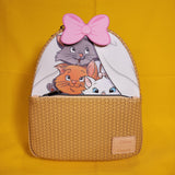 Loungefly Disney The Aristocats Marie Kitten Basket Bow Brown Mini Backpack