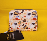 Loungefly Disney Pixar WALL-E & Eve Fall Autum Leaf Pumpkin Icons Zipper Wallet