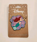 Little Mermaid Ariel Swimming Shell Frame Enamel Pin