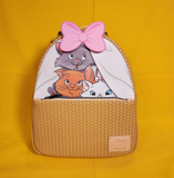 Loungefly Disney The Aristocats Marie Kitten Basket Bow Brown Mini Backpack