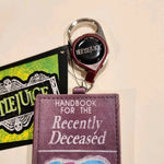 Beetlejuice Handbook for the Recently Deceased Retractable Lanyard ID Holder