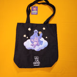 Cakeworthy Care Bears X Sesame Street Cookie Monster Cookie Moon Black Tote Bag