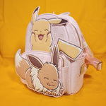 Pokémon Cafe Pikachu & Eevee Pink Dessert Mini Backpack