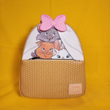 Loungefly Disney The Aristocats Marie Kitten Basket Bow Brown Mini Backpack