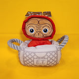 E.T. Basket Plush Dog Cat Toy Squeaks Extra Terrestrial Steven Spielberg E.T
