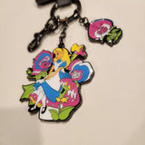 Alice in Wonderland Wild Flower Mushroom Keychain Charm