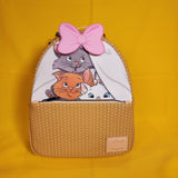 Loungefly Disney The Aristocats Marie Kitten Basket Bow Brown Mini Backpack