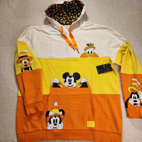 Mickey & Friends Candy Corn Halloween Hoodie Unisex XL