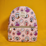 Loungefly Disney Cats Portrait Pink AOP Marie Figaro Dinah Mini Backpack