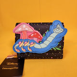 Loungefly Disney Alice in Wonderland Caterpillar Mushroom Fuzzy Flap Wallet