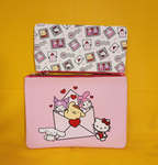 Sanrio Hello Kitty & Friends Love Letter Stamp Cosmetic Bag Pencile Pouches Set