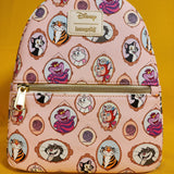 Loungefly Disney Cats Portrait Pink AOP Marie Figaro Dinah Mini Backpack