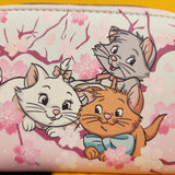 Loungefly Disney The Aristocats Kittens Cherry Blossom Marie Zip Wallet NEW