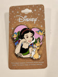 Snow White and Seven Dwarfs Woodland Animals Pink Heart Enamel Pin