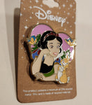 Snow White and Seven Dwarfs Woodland Animals Pink Heart Enamel Pin